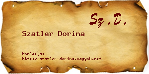 Szatler Dorina névjegykártya