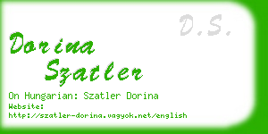 dorina szatler business card